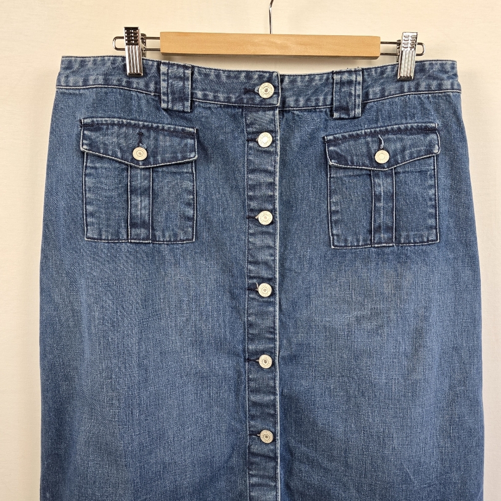 Vintage Gap Jeans Denim Skirt Size 16 - Picture 2 of 9